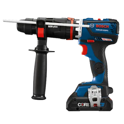 Bosch GSR18V-535FC Taladro SDS-plus con motor EC sin escobillas y batería CORE de 4 Ah.