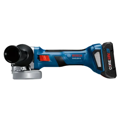 Bosch GWS18V-8 Amoladora Angular Inalámbrica, batería CORE18V 4 Ah.