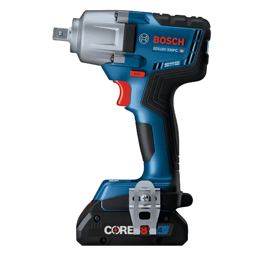 Bosch GDS18V-330PC PRO llave de impacto a batería, con MOTOR BRUSHLESS, batería CORE 18V 4Ah.