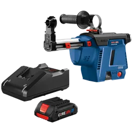 Bosch BULLDOG GDE18V-26D, batería CORE18V 4Ah, cargador y accesorios.