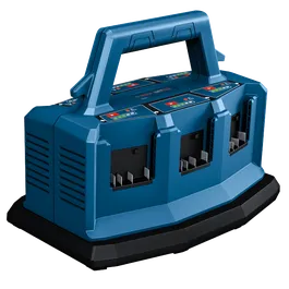 Cargador Bosch AMP Share System con luces indicadoras.