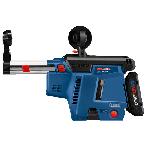 Bosch BULLDOG GDE18V-26D, FILTRO HEPA, herramienta CORE18V 4 Ah.