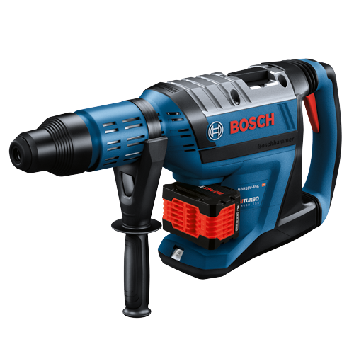 Bosch GBH18V-45C martillo perforador, con texto "TURBO" y "Brushless".