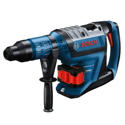 Bosch GBH18V-45C martillo perforador, con texto "TURBO" y "Brushless".