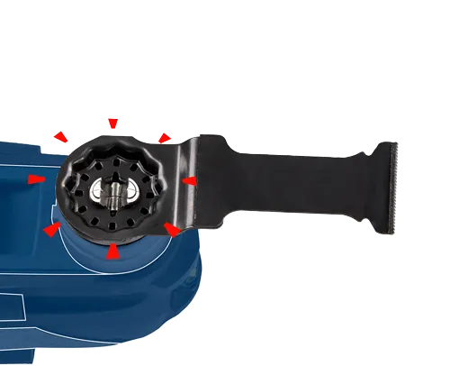 Hoja bimetálica de sierra segmentada para herramienta oscilante multiusos Starlock Max®
