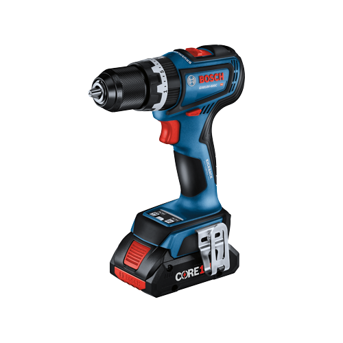 Bosch GSB18V-800C HD Taladro percutor inalámbrico sin escobillas con batería CORE1, KickBack Control y embrague.