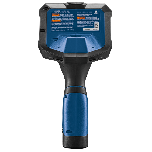 Cámara térmica Bosch GIC5-27C con avisos, modelo 3601 B41 410, 10.8V/12V Max, y fecha de fabricación 06/2023.