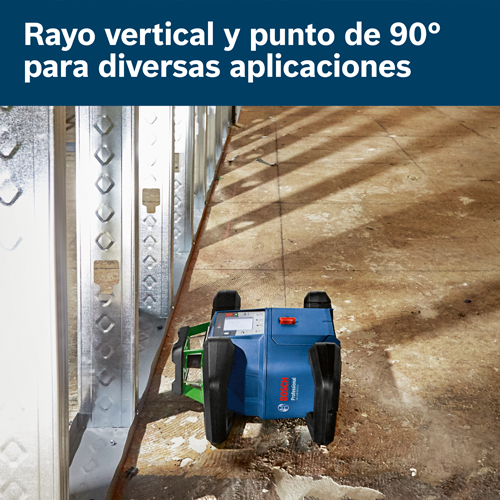 Haz vertical y punto de 90° para diversas aplicaciones. Nivel láser profesional Bosch GRL4000 CHVG.