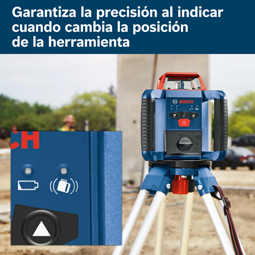 Garantiza la precisión al indicar cuándo cambia la posición de la herramienta; herramienta de nivel Bosch.