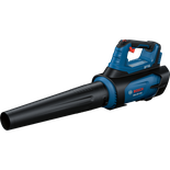 Imagen del producto en ángulo del soplador de aire inalámbrico Bosch GBL18V-450.