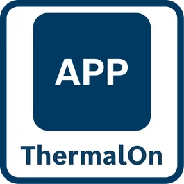 Icono positivo de herramientas de medición para web: Aplicación ThermalOn