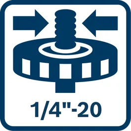 Icono positivo de herramientas de medición para web: Montaje de Rosca 1/4"-20