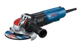 Amoladora angular Bosch GWX14-60PBD con funciones Kickback Control, Drop Control y Brake System.