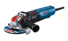 Amoladora angular Bosch GWX14-60PBD con funciones Kickback Control, Drop Control y Brake System.