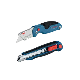 Bosch H11-14100-1 2 pc utility knife kit on a white background.