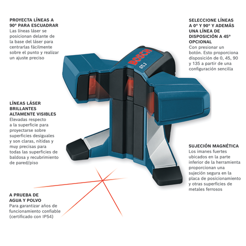 Imagen panorámica del láser para revestimiento de pared/suelo GTL3.