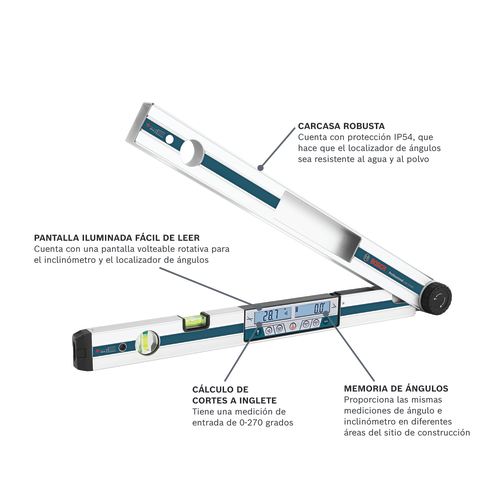 Imagen de vista completa del nivel digital de ángulo modelo GAM-270MFL.