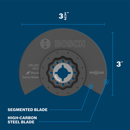 Bosch OSL312 Starlock - Demostración de la hoja segmentada.