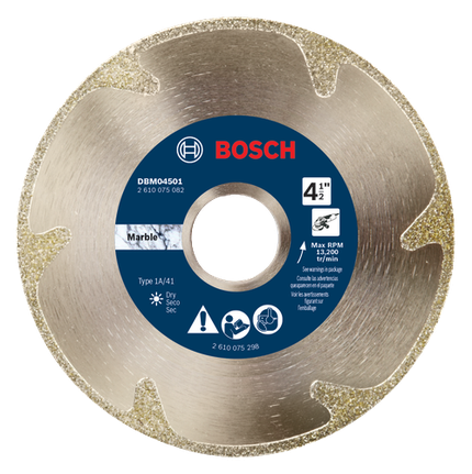 DBM04501 Disco diamantado de borde continuo para cortes limpios en mármol de 4-1/2"