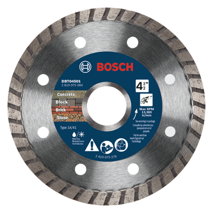 Disco de diamante con borde Turbo Premium para cortes parejos, 4-1/2"
