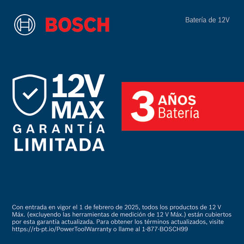 Spanish warranty badges for 12V Max products.
