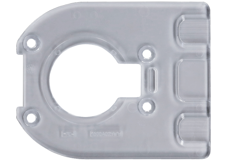 Imagen del producto sobre fondo blanco del accesorio de base auxiliar en D para rebajadora de mano GKFD01.