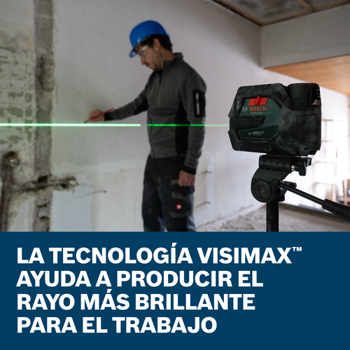 Bosch GCL165-82CGL green beam line laser model on feature claims images.