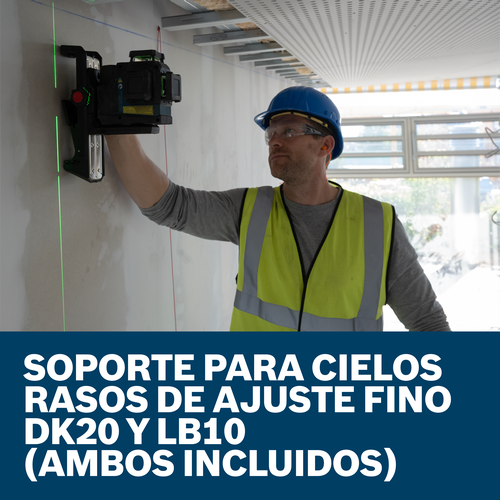 Bosch GLL330-42CGL green beam line laser model accessories configuration.