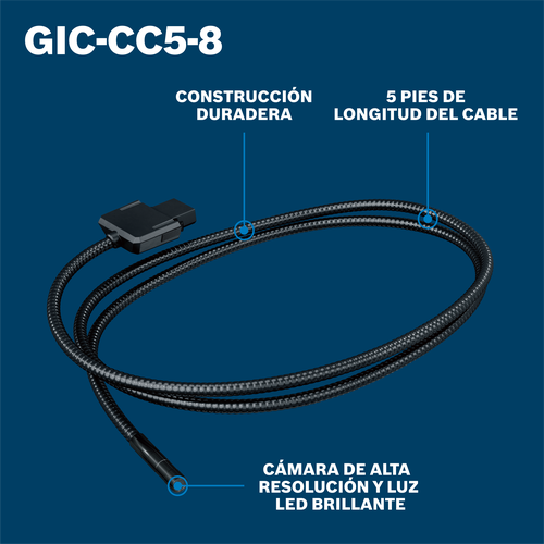 Bosch GIC-CC5-8 camera cable inspection on on walkaround view.