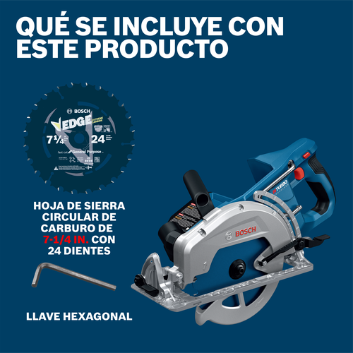 Bosch cordless circular saw GKW18V-26N model product information ATF image.