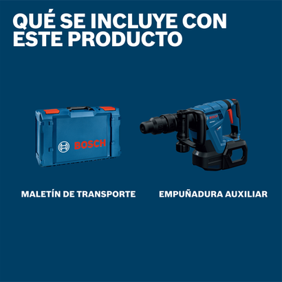 Martillo demoledor Bosch GSH18V5L, imagen de información del producto para la sección visible.