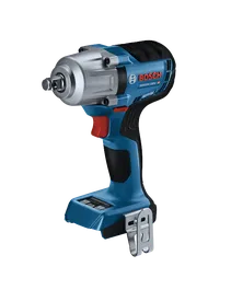 Lijadora para juntas Bosch GDS18V-330C sobre un fondo blanco.