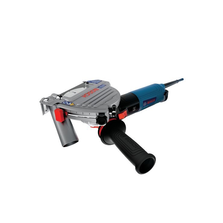 Lijadora para juntas Bosch GDS18V-330C sobre un fondo blanco.