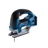 Bosch GST18V-60C sierra de calar HD, con controles de encendido/apagado, luz y velocidad.