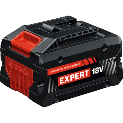 Batería Bosch AMPShare EXPERT modelo EXBA18V-60 de 6 Ah, imagen principal del producto sobre fondo blanco.