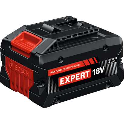Batería Bosch AMPShare EXPERT modelo EXBA18V-60 de 6 Ah, imagen principal del producto sobre fondo blanco.