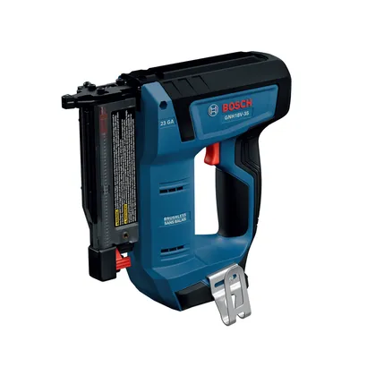 The Bosch GNH18V-35N 18V Brushless 23 Gauge Pin Nailer in a product image dynamic view.