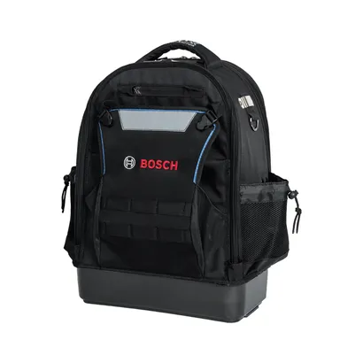 Mochila para contratistas Bosch L-BOXX, mostrada sobre un fondo blanco.
