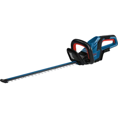 Podadora de setos Bosch GHE18V-60-2 18V de 24" sin batería sobre un fondo blanco.