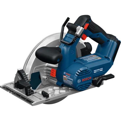 Vista dinámica del producto: sierra circular BITURBO Brushless Bosch GKS18V-68-2N de 18 V y 7-1/4" (herramienta básica).