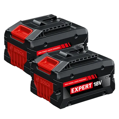 Bosch EXBA18V-80 EXPERT 18V Lithium-Ion 8 Ah High Power Battery, 2-Pack on a product image dynamic.