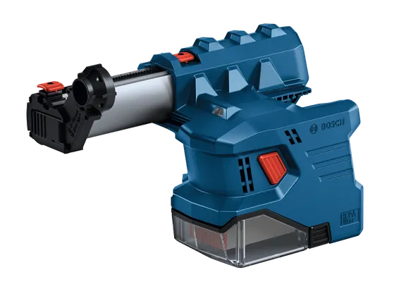 Product Image Dynamic of Bosch GDE18V-12N SDS-plus® 1/2 In. Dust Collection Attachment on a white background.