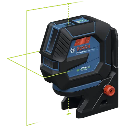 Product Image Dynamic of Bosch GCL165-42GL 3.7V Leveling and Alignment Laser on a white background.