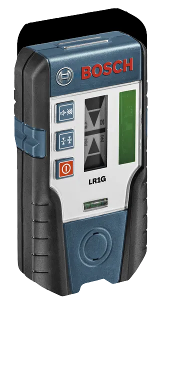 Product Image Dynamic of Bosch LR1G 500 Ft. Green-Beam Rotary Laser Receiver on a white background.