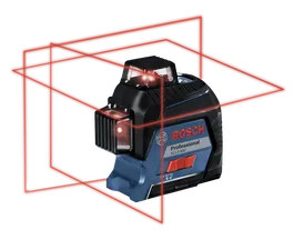 Product Image Dynamic of Bosch GLL3-300 360⁰ Three-Plane Leveling and Alignment-Line Laser on a white background.
