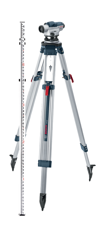Product Image Dynamic of Bosch GOL 32CK Automatic Optical Level Kit on a white background.