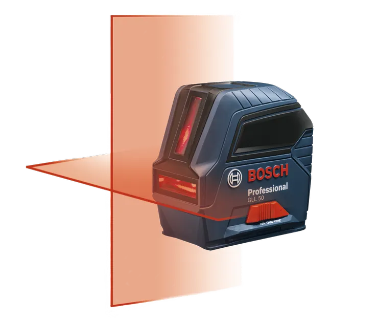 Product Image Dynamic of Bosch GLL 50 Self-Leveling Cross-Line Laser on a white background.
