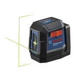 Product Image Dynamic of Bosch GLL50-20G Green-Beam Self-Leveling Cross-Line Laser on a white background.