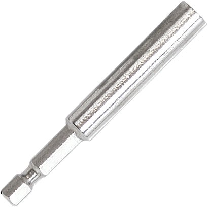 Product Image Dynamic of Bosch 3603008500 3" Bit Tip Holder with 1/4" Hex Shank on a white background.