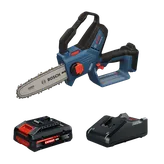The Bosch GKE18V-20N14X 18V Cordless Pruning Saw Kit on the product image dynamic view.
